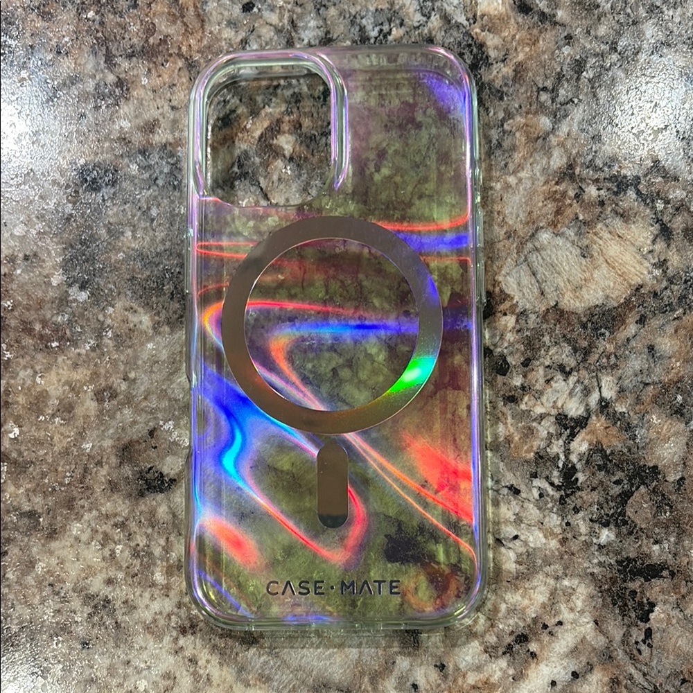 Case-Mate Silver Phone Case with Holographic Design